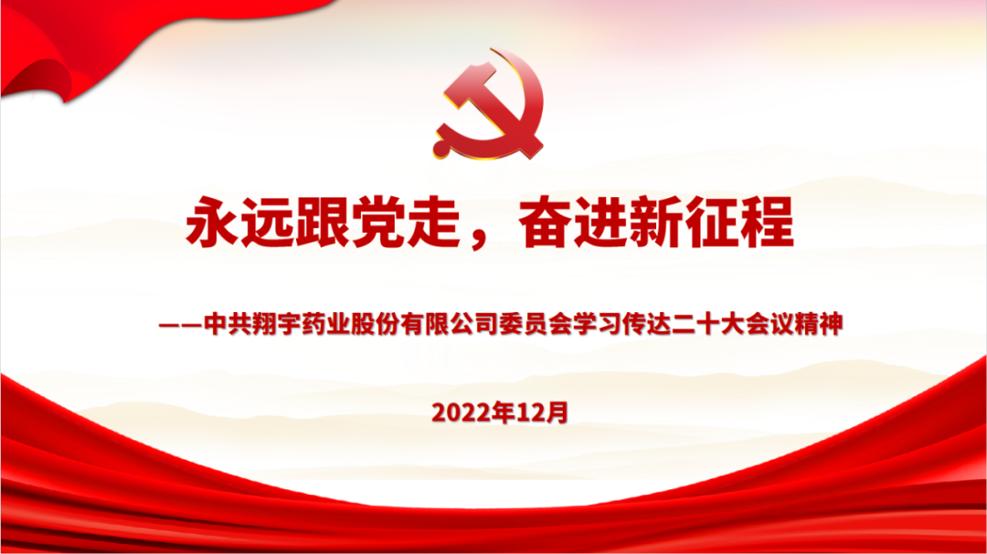 学深悟透 实干笃行|翔宇药业召开党的二十大精神学习大会